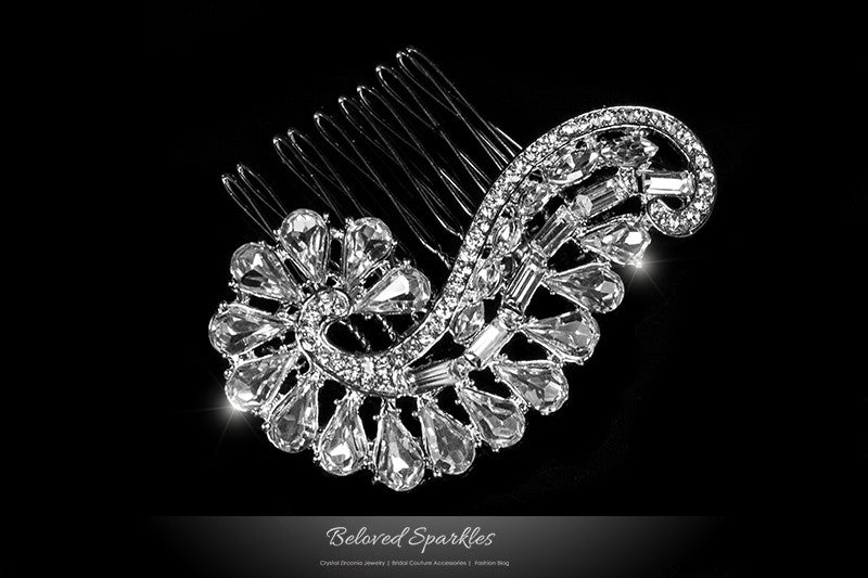 Salvia Vintage Paisley Hair Comb | Crystal - Beloved Sparkles
- 1